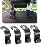 Smeyta Car Hook for Purses and Bags 4 Packs,Car Back Seat Headrest Hanger,Universal Vehicle Stora...