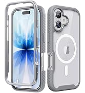 ALGORAM Magnetic for iPhone 17 Case with Built-in Sensitive Screen Protector, Full-Body Dual Fron...