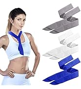 6 Packs Ice Cool Scarf, Reusable Cooling Neck Arm Wrist Bandana Wraps, Last for hours, Ice Coolin...