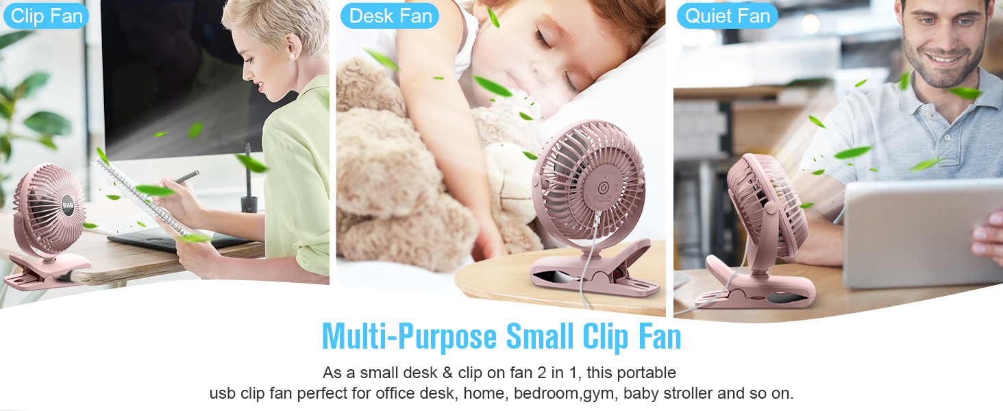 multi-purpose small clip fan