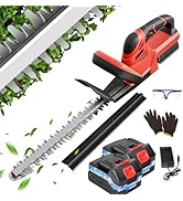 ALSO GO 22’’ Cordless Hedge Trimmer, 24V Electric Shrub Trimmer, Bush Trimmer Cordless with 2 PCS...