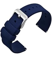 ANNEFIT Silicone Watch Bands for Men Women, Soft Rubber Watch Strap with Quick Release, Band Widt...