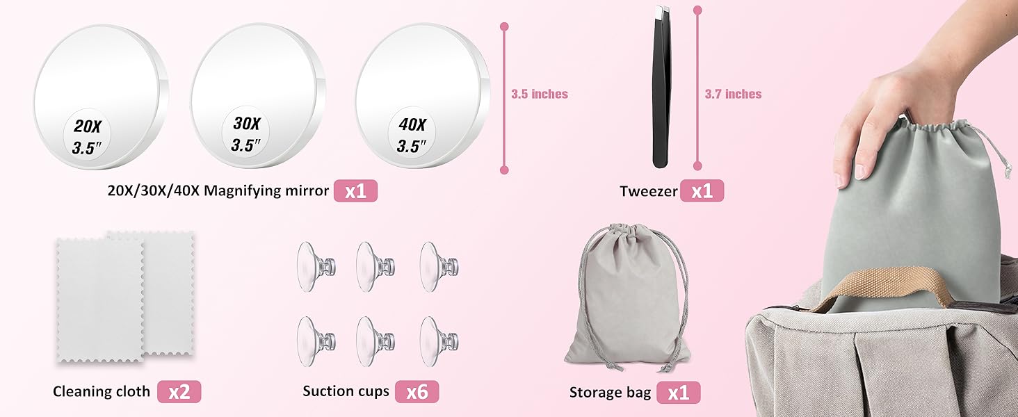 magnifying mirror suction cup