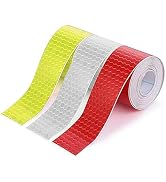 WENFUMUSIC 3 Rolls High-Visibility Reflective Tape - Waterproof Self-Adhesive Safety Stickers for...