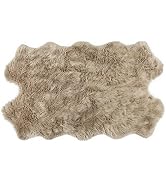 Nouvelle Legende Faux Fur Sheepskin Premium Rug Quattro (43 in. X 73 in.) Tan