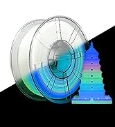 iBOSS PLA+ Filament Glow in The Dark, Rainbow PLA Plus Multicolor Fast Change 3D Printer Filament...