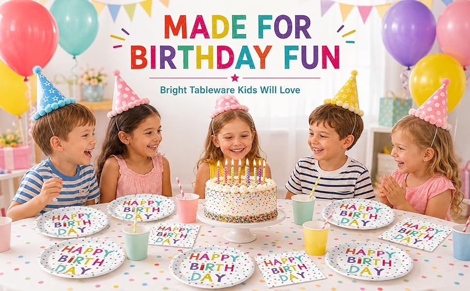 Birthday Plates and Napkins