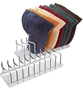 LTLUTU Stainless Steel Baseball Cap Organizer & Hat Rack - 18-Cap Metal Holder/Stand with Easy As...