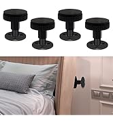 LveSunny 4PCS Headboard Stoppers, Black Adjustable Bed Frame Anti-Shake Tool, Bed Stabilizer, for...