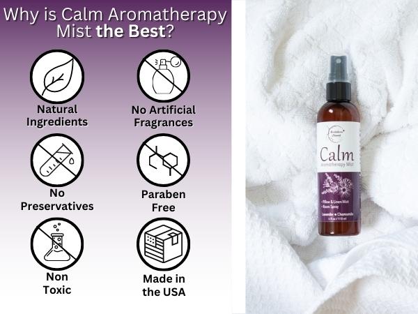 Calm Aromatherapy Mist is made with natural ingredients & has no artificial ingredients.