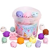 KINGYAO Squishies Squishy Toy 24pcs Party Favors for Kids Mochi Squishy Toy moji Kids Mini Kawaii...