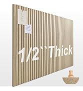 Large Cork Boards for Walls 48"x 36" - 1/2” Thick Bulletin Board, 12 Pack Felt Wall Tiles with Sl...