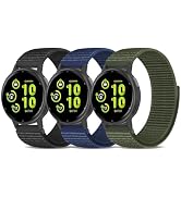 Nylon Compatible with Garmin Venu 3 Venu 2 Watch Band Venu 4 45mm, 22mm Adjustable Farbic Hook&Lo...