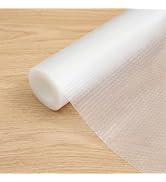 1 Rolls Shelf Liners for Cabinets (12"x196" 1 Pack Clear), 100% EVA Waterproof Kitchen Drawer Lin...
