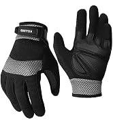 KKOYING Work Gloves, Touch Screen Mechanic Gloves, Flexible Breathable Safety Work Gloves, Utilit...