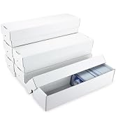 XRACV Trading Card Storage Box 6 Pack 1200 count with Lid, White Corrugated Cardboard Sports Card...