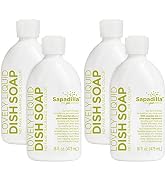 Sapadilla Liquid Dish Soap - Rosemary + Peppermint - Made with 100% Pure Essential Oil Blends, To...