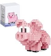 QISHOUTING Pig Mini Building Toy for Kids, Farm Animals Mini Pig Building Blocks & Learning Toy f...