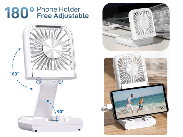 portable fan rechargeable personal fan neck fan usb fan mini handheld fans small desk fan foldable
