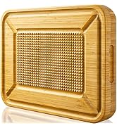 Turkey Carving Board, Heavy Duty Meat Cutting Board for Thanksgiving Bamboo Wood Butcher Block Br...