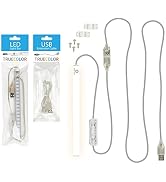 TrueColor 8” Semi-Frosted USB-Powered LED Light Bar Kit with 48" USB Extension Cable - Easy-Insta...