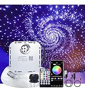 AKEPO 32W APP Twinkle Fiber Optic Lights Kit Music Activated RGBW Star Ceiling Sky Light, 1000pcs...