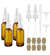 GIVAMEIHF Nasal Spray Bottle Spray Glass Bottles 4Pcs 1oz (30ml) with Press Spray Head Refillable...