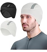 MELASA Mesh Cooling Skull Cap Helmet Liner with Ears Flaps, Breathble Cycling Running Hat Bike Ca...
