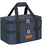 LHZK Double Insulated Casserole Carrier, Expandable Casserole Carriers for Hot or Cold Food, Insu...