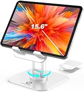 OCYCLONE iPad Stand, 360° Rotating Adjustable Foldable iPad Tablet Stand Holder for Desk Compatib...