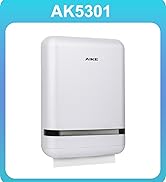 AIKE 400 Sheets Multifold Paper Towel Dispenser Wall Mount for Commercial with Lock Large Capacit...