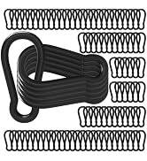 XHMAXE Black Carabiner Clips 2.36IN Spring Snap Hooks M6 120PCS Small Carabiners Galvanized Steel...
