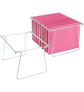 VZCPYTPM 2 Packs Hanging File Folder Frame,Heavy Duty Steel Hanging File Organizer,File Cabinet R...