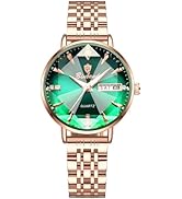 Avaner Women's Stainless Steel Watches: Ladies Analog Quartz Rhinestones Adjustable Rosegold Band...