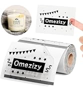 Omezizy 200Pcs Transparent Thermal Label, 4x3 Inch Clear Self-Adhesive Thermal Label Stickers, Wa...