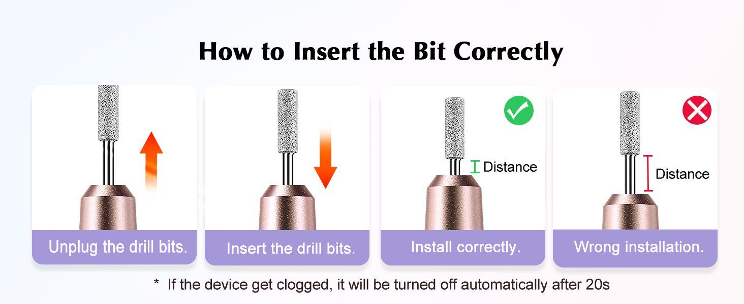 Electric Nail Drill File Professional for Acrylic Gel Dip Powder Nails Portable Nail Drill Machine