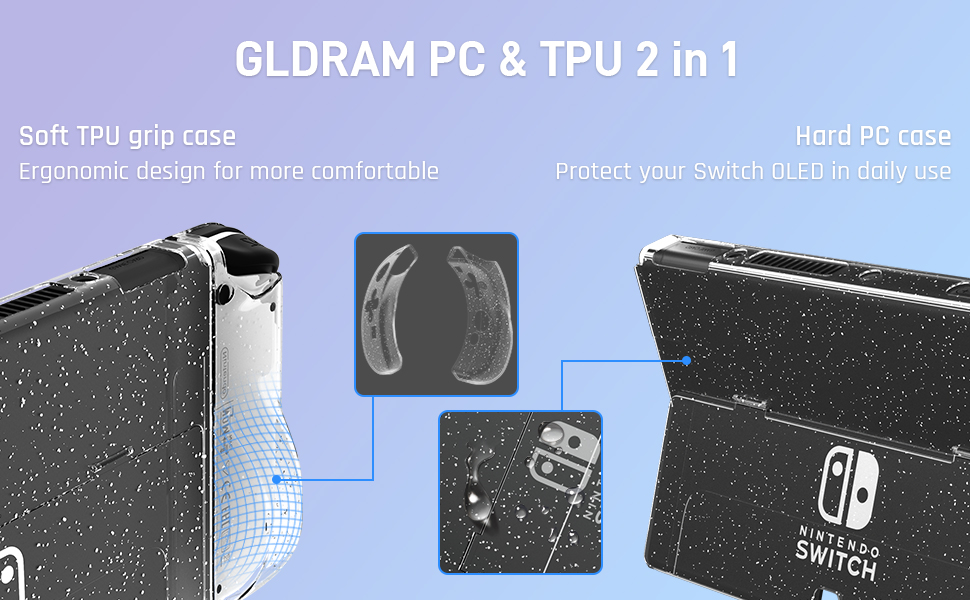 GLDRAM Ergonomic Joycon Grip Case