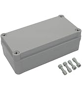LeMotech Waterproof Dustproof IP67 Junction Box DIY Case Enclosure Gray 6.3 x 3.1 x 2.2 inch (160...