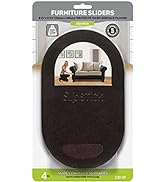 Slipstick 9-1/2” x 5-3/4” Oval Heavy Furniture Movers for Hardwood Floors (4 Pack) Premium Reusab...