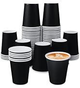 Sveikie 120 Pack 9 Oz Leak-Proof Disposable Paper Cups for Hot/Cold Coffee, Tea, Beverage Cups - ...