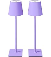 CHLORANTHUS 2 Pack Cordless Table Lamps, 3 Colors Stepless Dimming, 5000mAh Rechargeable Battery ...