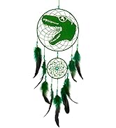 Basumee Dinosaur Dream Catcher for Kids Feather Dream Catchers Handmade Home Décor Wall Hanging w...