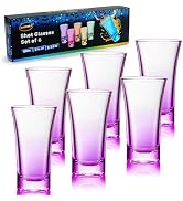 SAIAOKJ Shot Glasses Set, 2 Oz Heavy Base Shot Glasses, 6 Pack Tequila Shot Glasses with Gift Box...