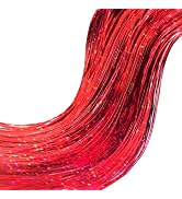 Pack of 3000 Strands Red Christmas Icicle Tinsel Foil Fringes | 19.8 Inches, Christmas Tree Tinse...