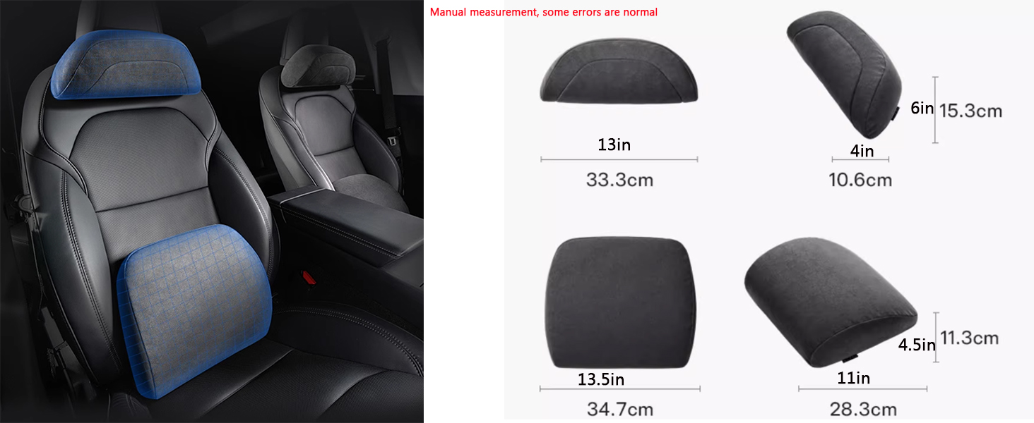lower lumbar support pillow tesla model y juniper cybertruck car headrest neck pillow support memory