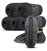 ioiopeak Disposable Shoe Covers 50 Pack (25 Pairs) - Durable, Non-Slip, Water Resistant, and Recy...