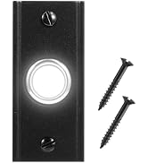 Doorbell Push Button, Gold Heavy Duty Metal Door Bell Wired Button LED Lighted Wall Mounted Door ...