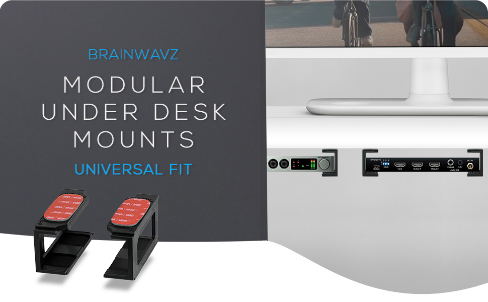 Horizontal mounts for routers laptops 3m tape stick-on safe storage