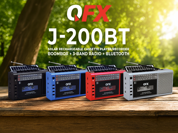 Solar Rechargeable xassette player/Recorder in all colors