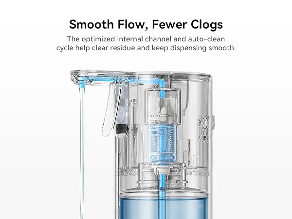 Smooth Flow, Fewer Clogs: Auto-Clean Clears the Internal Channel